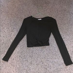 Cropped tied long sleeve